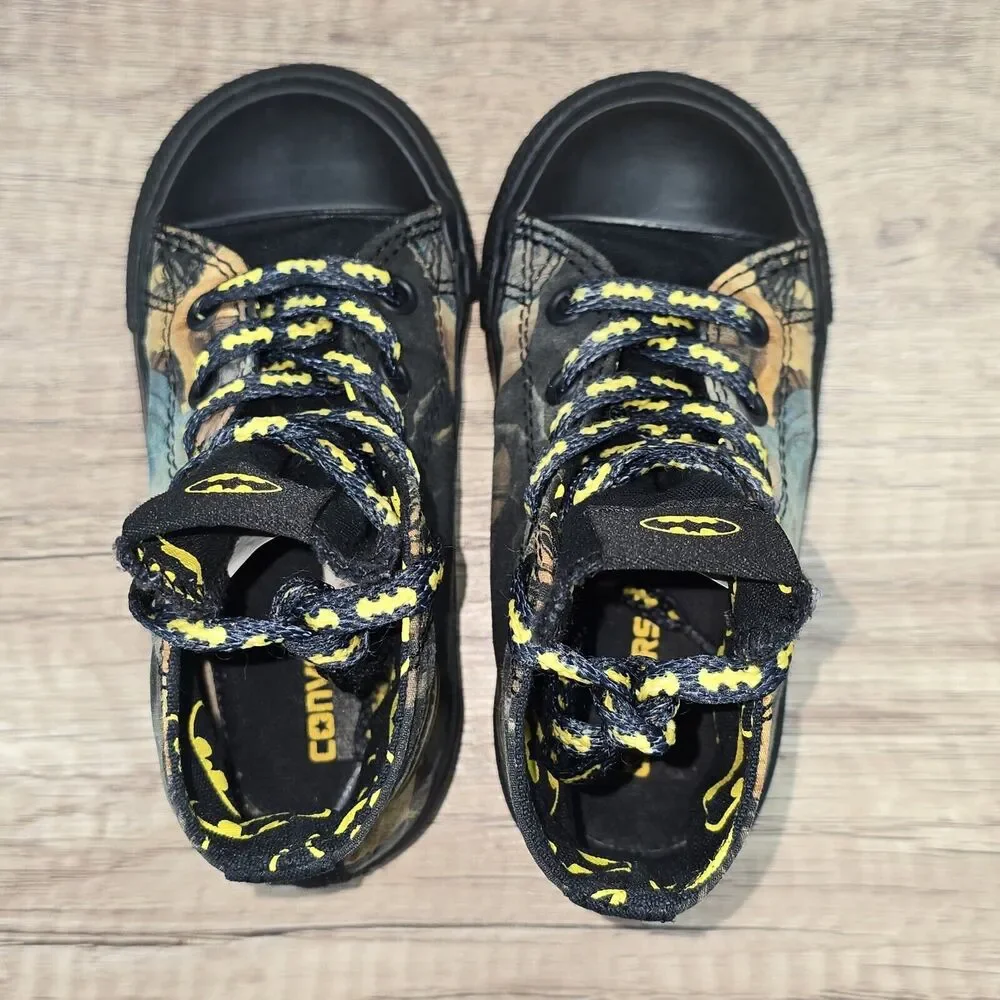 Converse Chuck Taylor All Star Batman DC Comics Toddler's Size 7 Black Sneakers